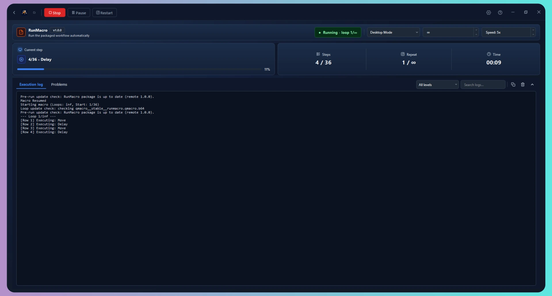 RunMacro Runner headless execution running tasks in background
